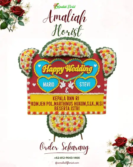 Papan Bunga Pernikahan Petulu